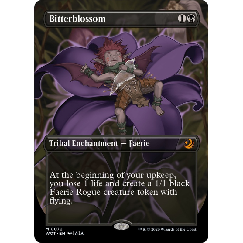 Bitterblossom (Anime Borderless) [Wilds of Eldraine: Enchanting Tales] Foil