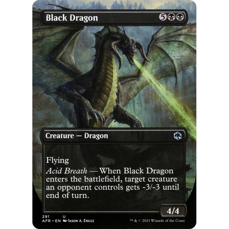 Black Dragon (Borderless Alternate Art) [Dungeons & Dragons: Adventures in the Forgotten Realms] Foil