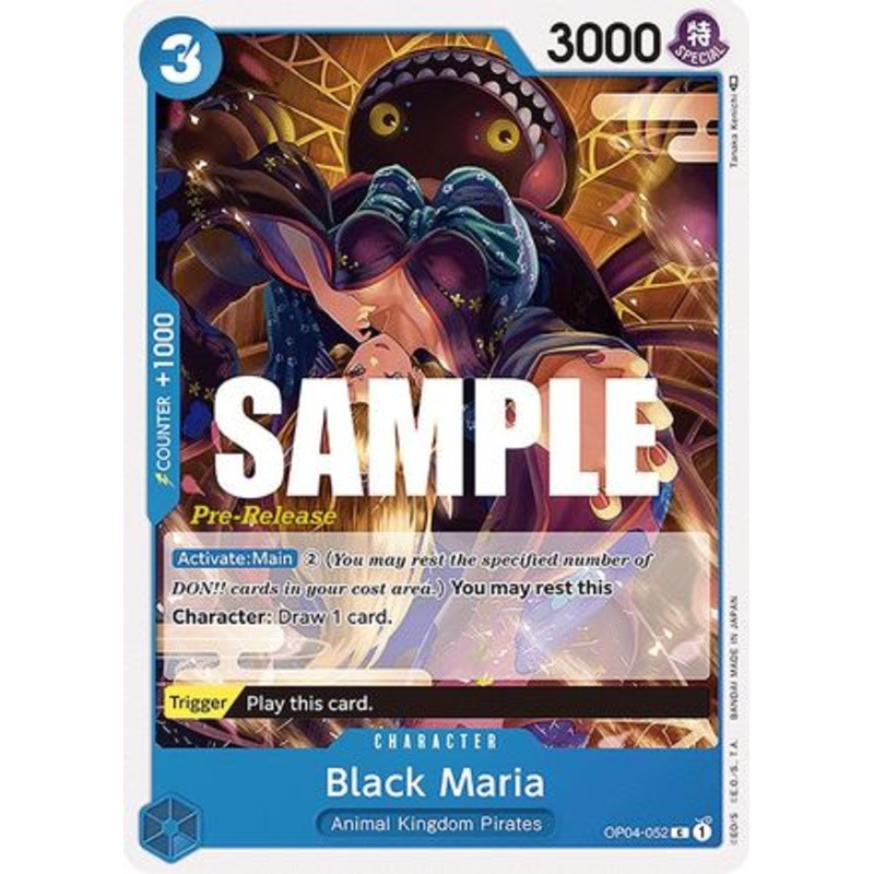Black Maria (OP04-052) Pre-Release Cards