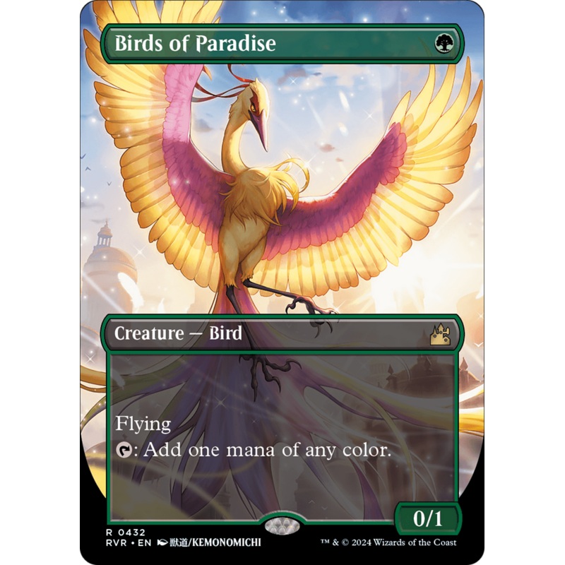 Birds of Paradise (Anime Borderless) [Ravnica Remastered] Foil