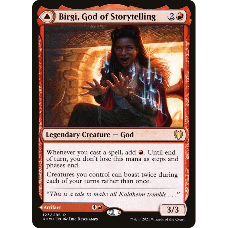 Birgi, God of Storytelling // Harnfel, Horn of Bounty [Kaldheim] Foil