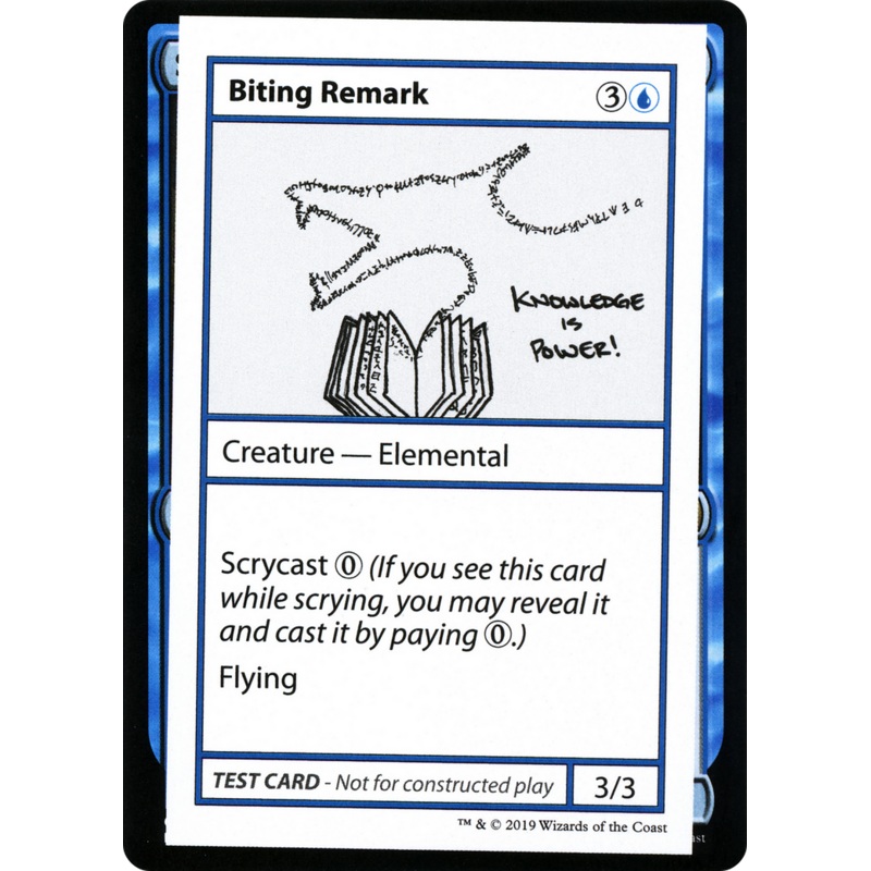 Biting Remark (2021 Edition) [Mystery Booster Playtest Cards]