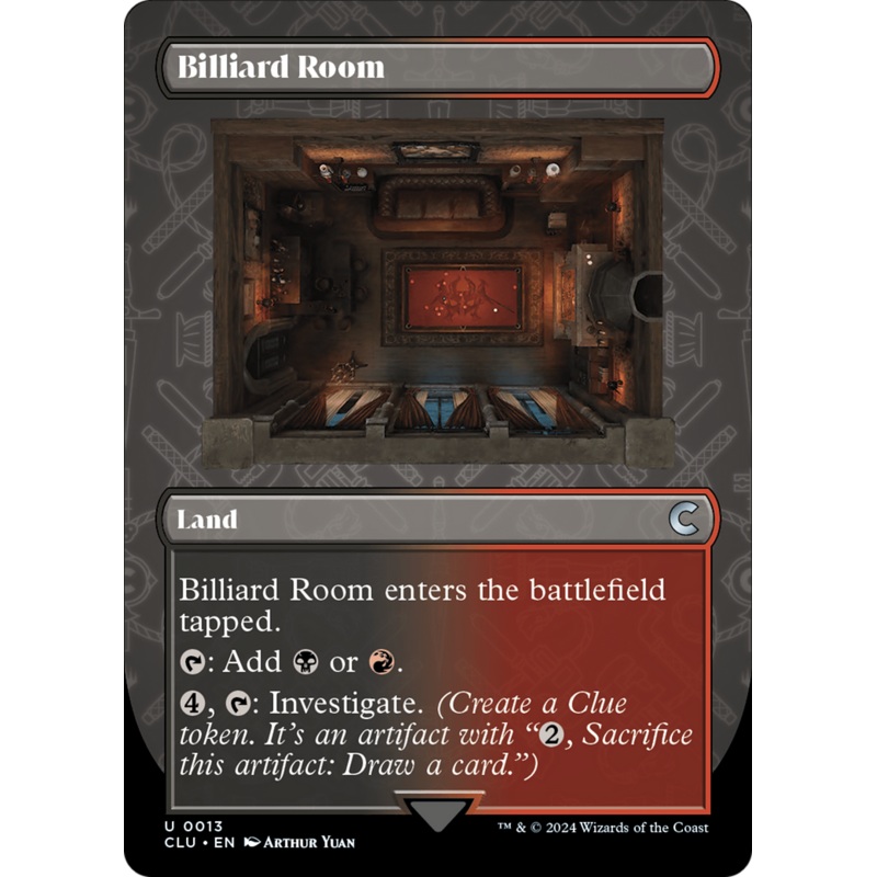Billiard Room (Borderless) [Ravnica: Clue Edition]