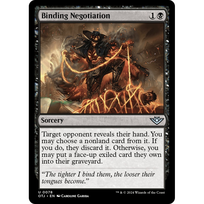 Binding Negotiation [Outlaws of Thunder Junction] Foil