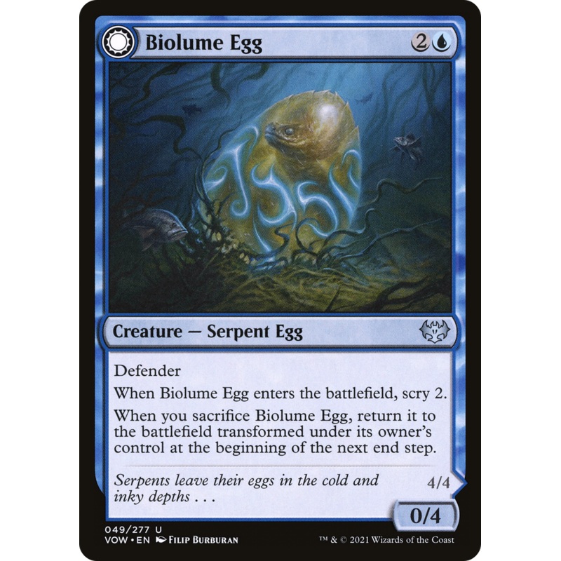 Biolume Egg // Biolume Serpent [Innistrad: Crimson Vow] Foil