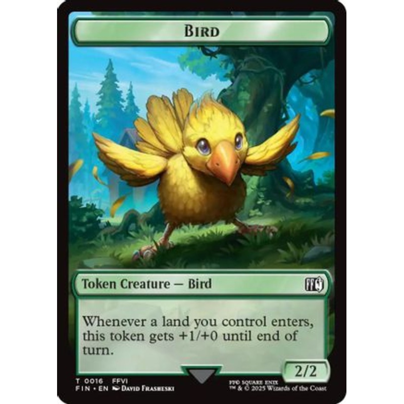 Bird // Wizard Double-Sided Token (16 // 14) Foil – FINAL FANTASY