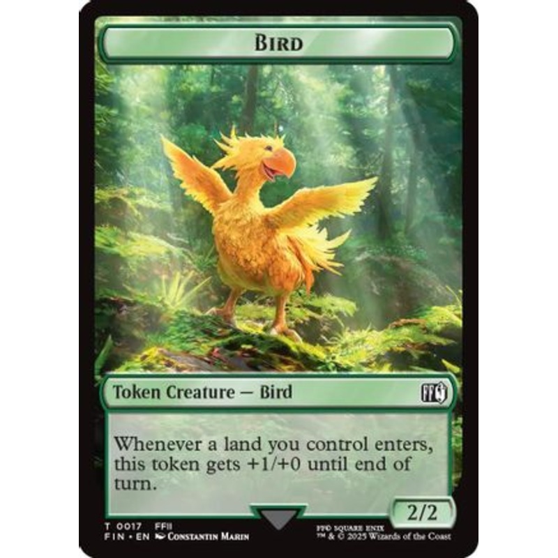 Bird // Wizard Double-Sided Token (17 // 15) Foil – FINAL FANTASY