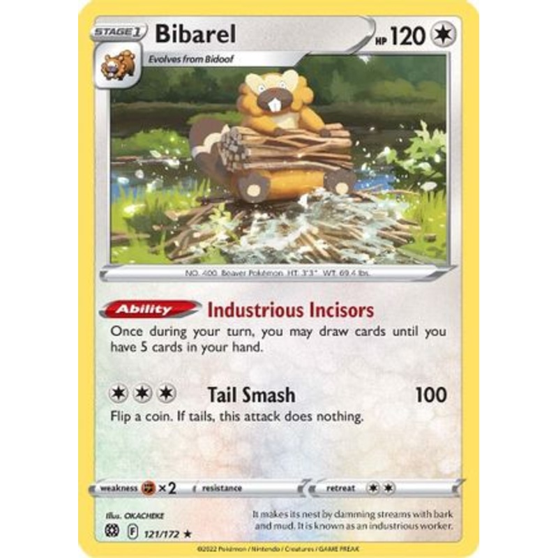 Bibarel (121/172) (Theme Deck Exclusive) [Sword & Shield: Brilliant Stars]