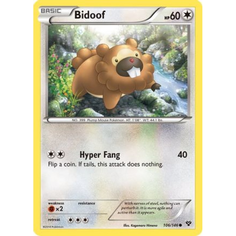 Bidoof (106/146) [XY: Base Set] Reverse Holofoil