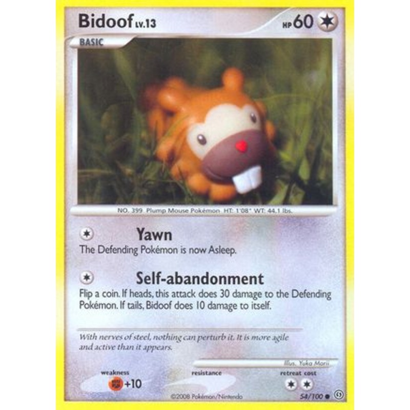 Bidoof (54/100) [Diamond & Pearl: Stormfront] Reverse Holofoil