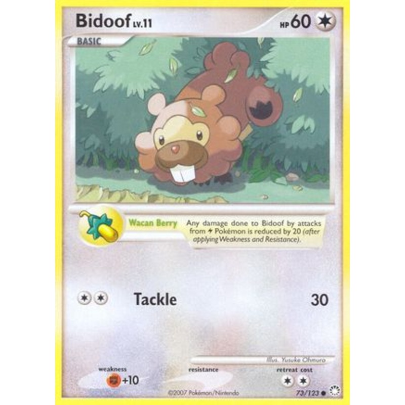 Bidoof (73/123) [Diamond & Pearl: Mysterious Treasures] Reverse Holofoil