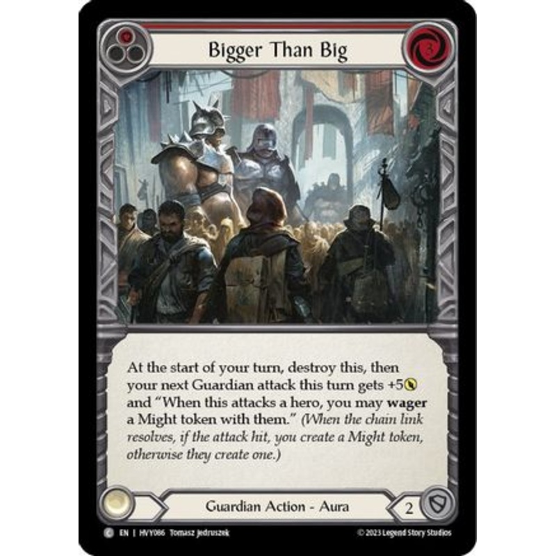 Bigger Than Big (Red) (HVY086) Rainbow Foil – Heavy Hitters