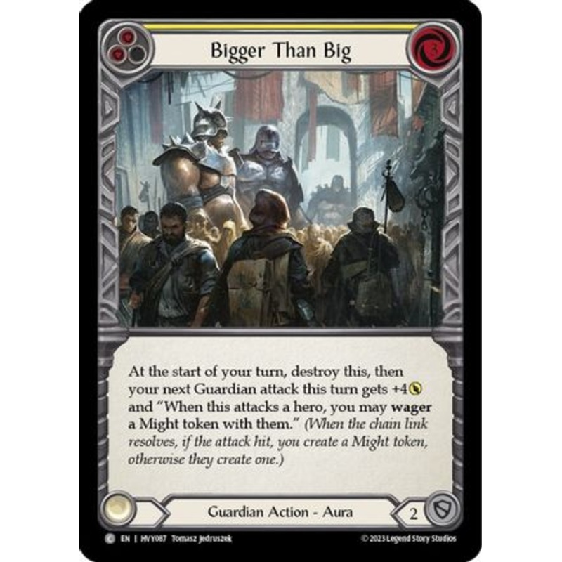 Bigger Than Big (Yellow) (HVY087) Rainbow Foil – Heavy Hitters