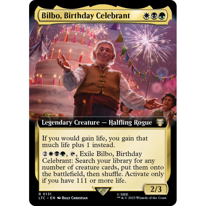 Bilbo, Birthday Celebrant (Extended Art) [The Lord of the Rings: Tales of Middle-Earth Commander] Foil