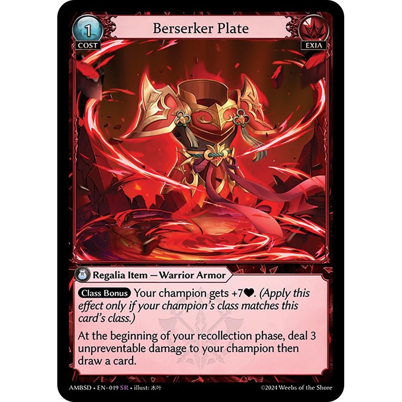 Berserker Plate (019) [Mortal Ambition Starter Decks]
