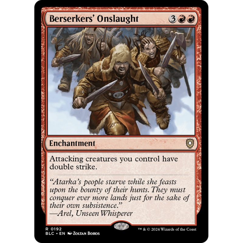 Berserkers’ Onslaught [Bloomburrow Commander]