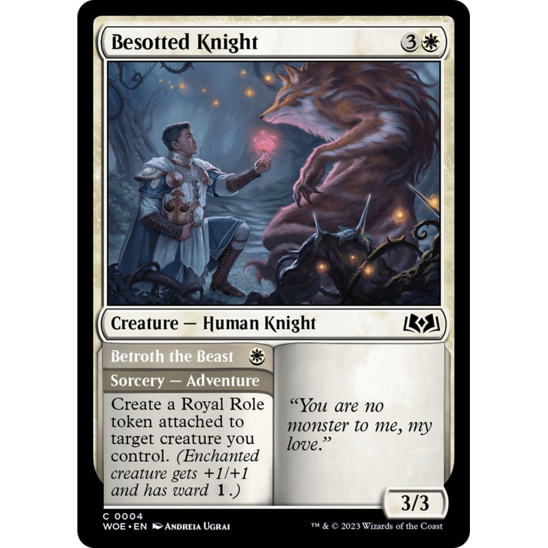 Besotted Knight // Betroth the Beast [Wilds of Eldraine]