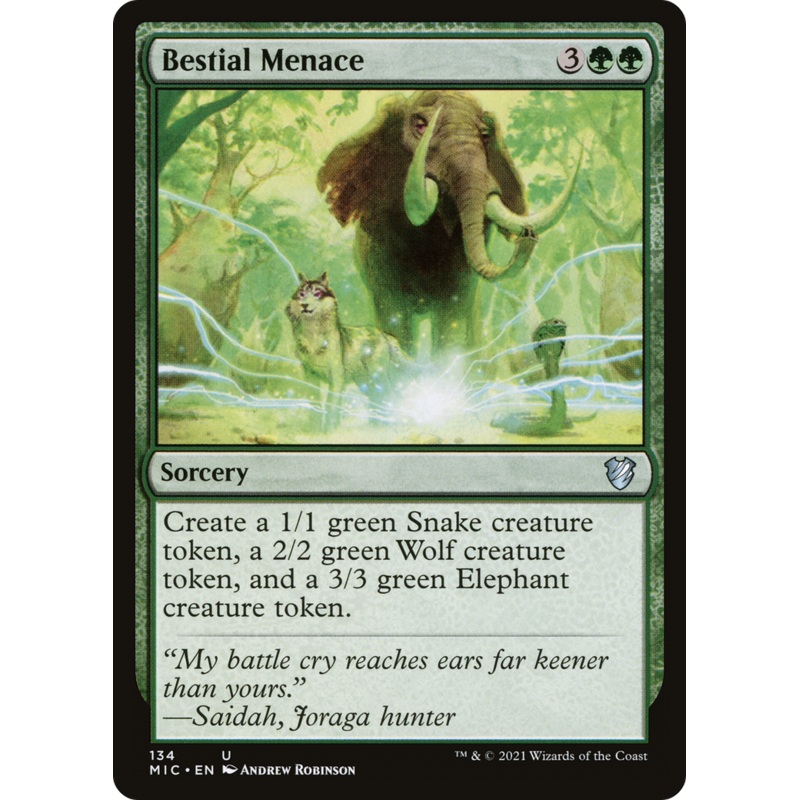 Bestial Menace [Innistrad: Midnight Hunt Commander]
