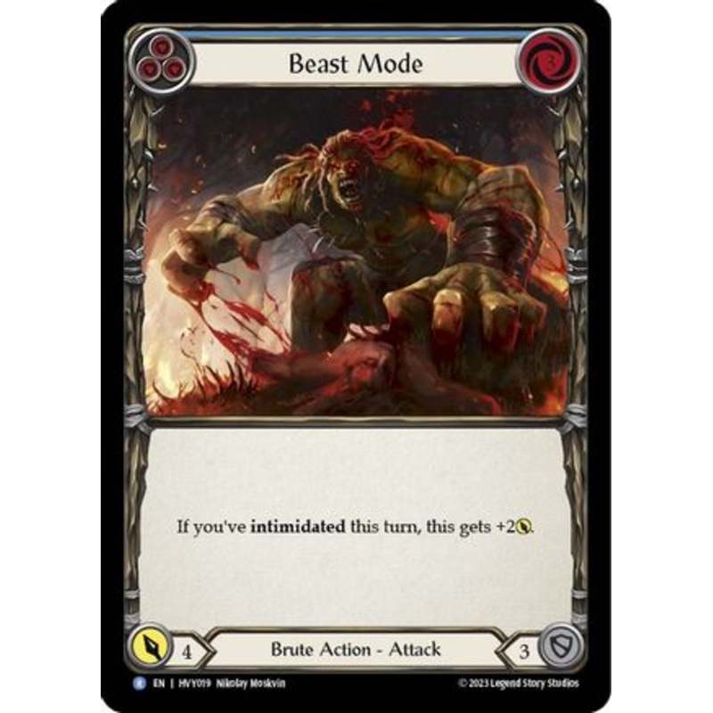 Beast Mode (Blue) (HVY019) Rainbow Foil – Heavy Hitters