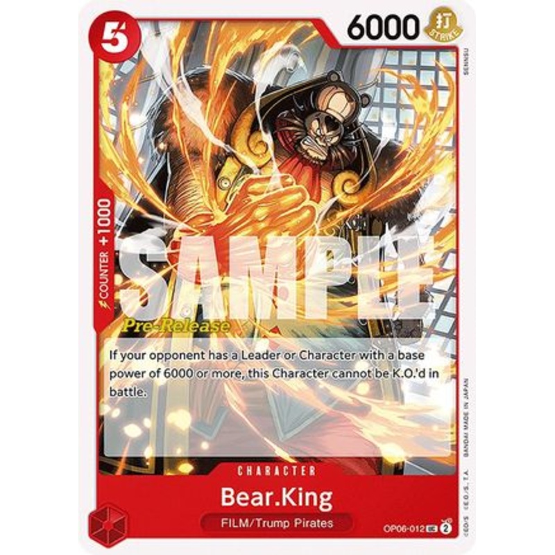 Bear.King (OP06-012) Pre-Release Cards