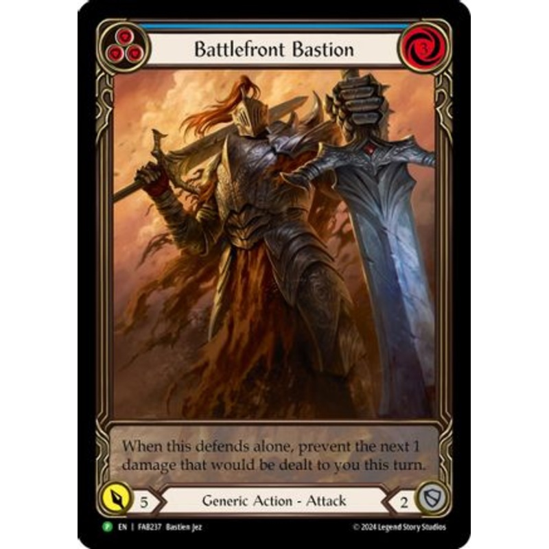Battlefront Bastion (Blue) – FAB237 (FAB237) Rainbow Foil – Flesh and Blood: Promo Cards