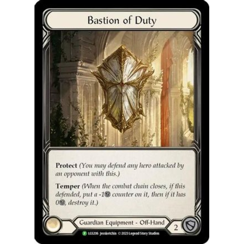 Bastion of Duty – LGS206 (LGS206) Rainbow Foil – Flesh and Blood: Promo Cards