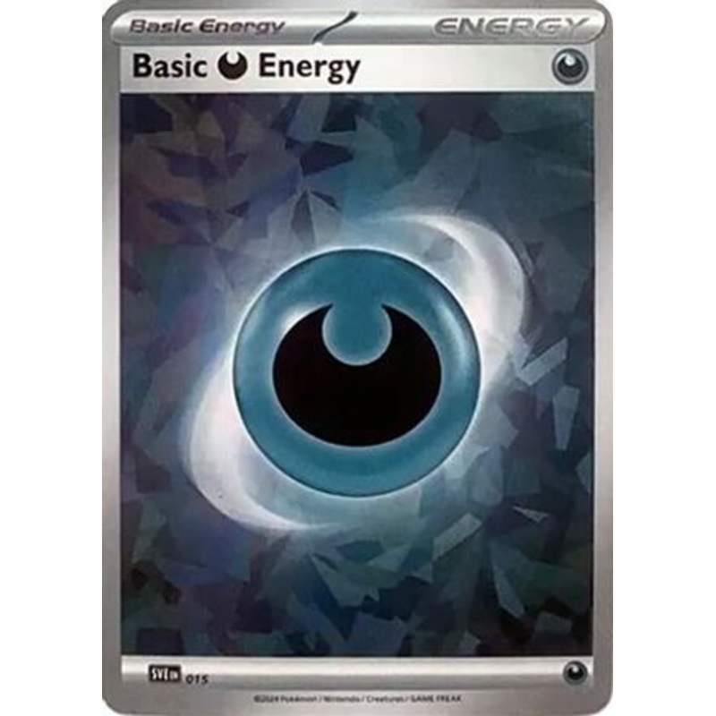 Basic Darkness Energy (015) (Cracked Ice Holo) [Scarlet & Violet: Stellar Crown]