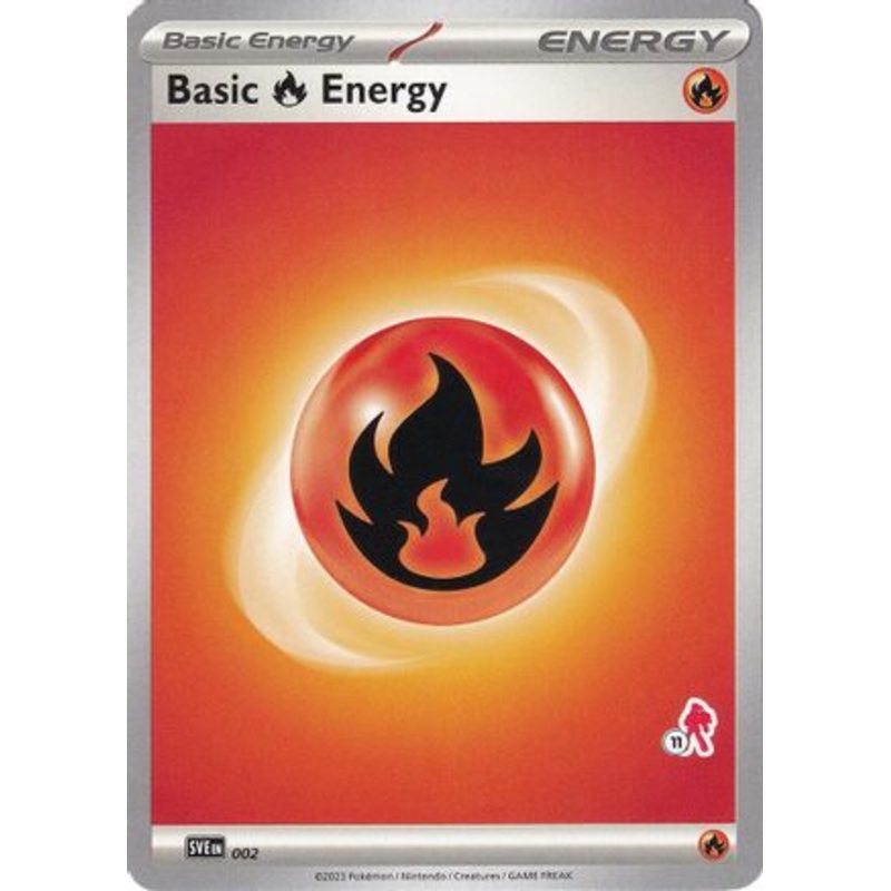 Basic Fire Energy (002) (Armarouge Stamp #11) [Battle Academy 2024]