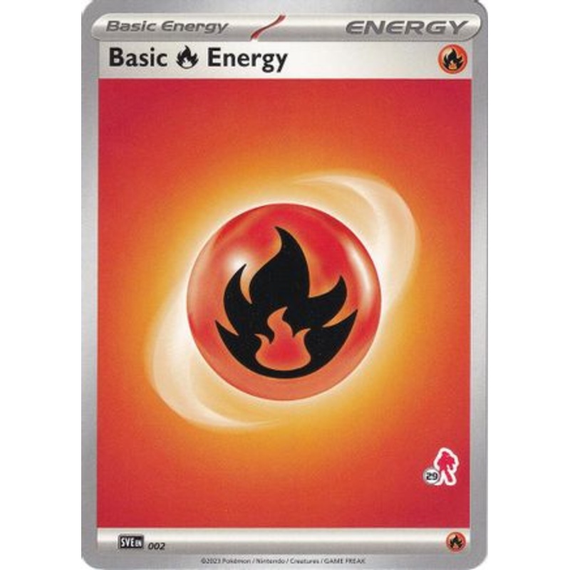 Basic Fire Energy (002) (Armarouge Stamp #29) [Battle Academy 2024]