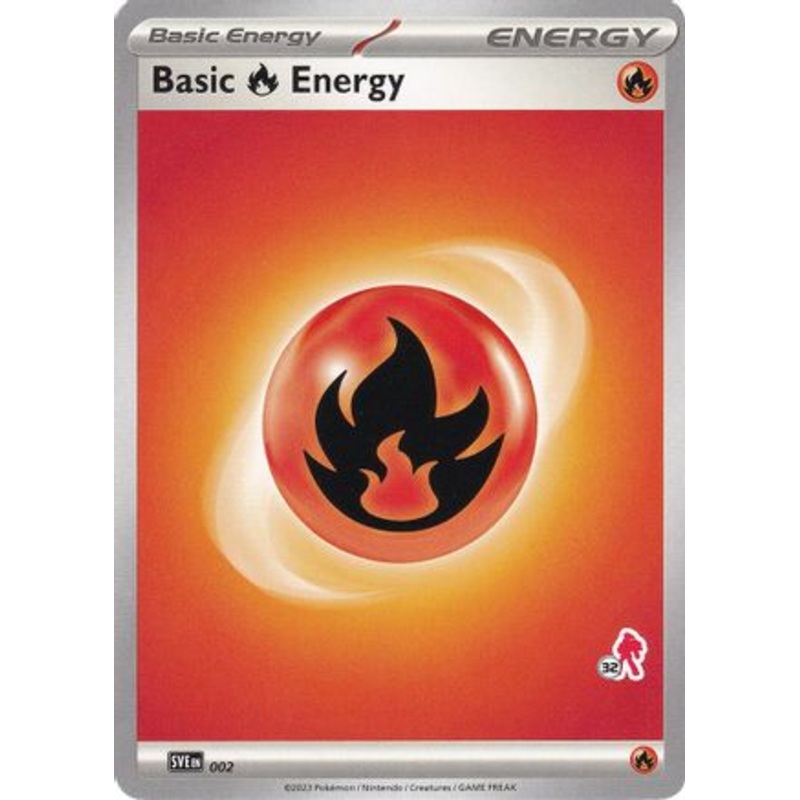 Basic Fire Energy (002) (Armarouge Stamp #32) [Battle Academy 2024]
