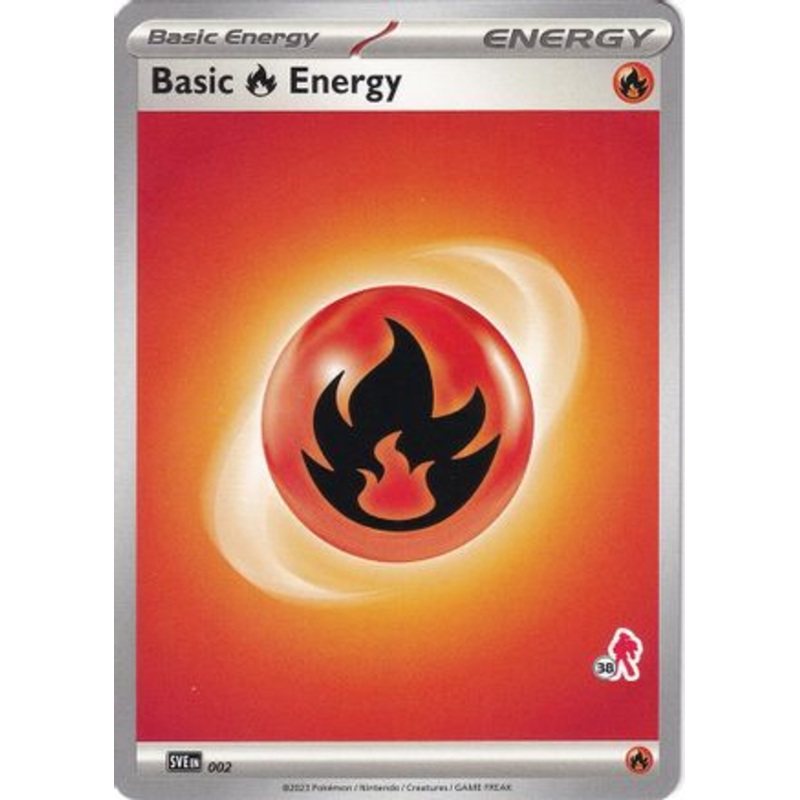 Basic Fire Energy (002) (Armarouge Stamp #38) [Battle Academy 2024]