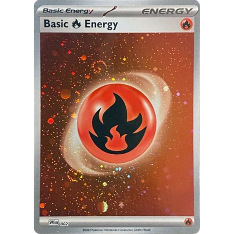 Basic Fire Energy (002) (Cosmos Holo) [Scarlet & Violet: Base Set]