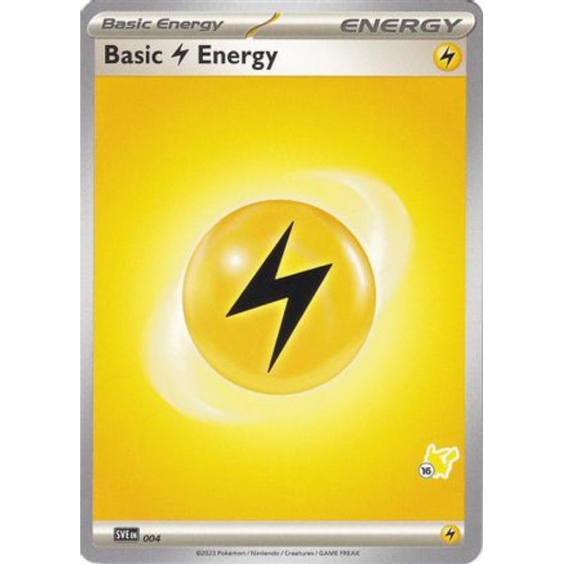 Basic Lightning Energy (004) (Pikachu Stamp #16) [Battle Academy 2024]