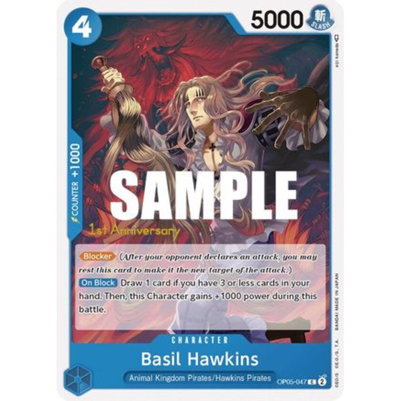 Basil Hawkins (OP05-047) 1st Anniversary Tournament Cards