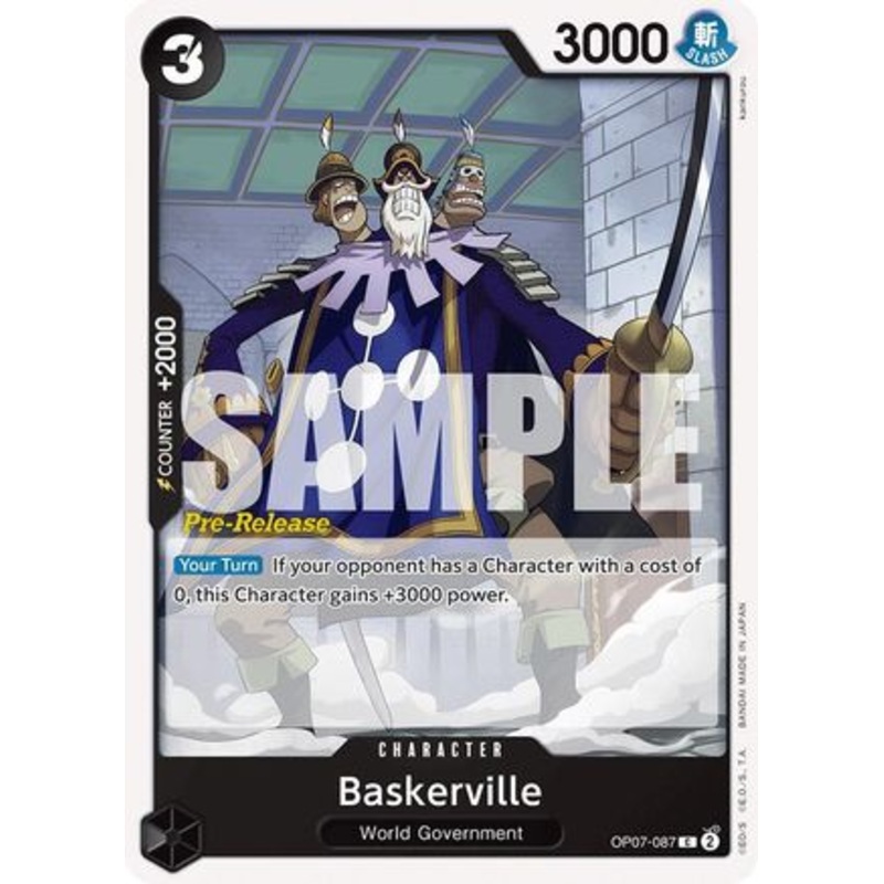 Baskerville (OP07-087) Pre-Release Cards