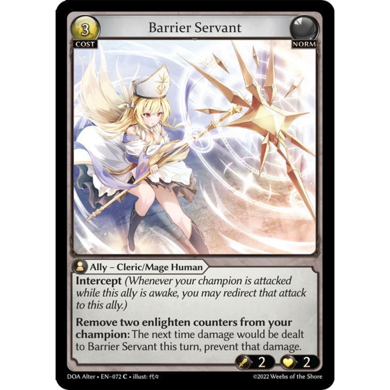 Barrier Servant (072) [Dawn of Ashes: Alter Edition] Foil