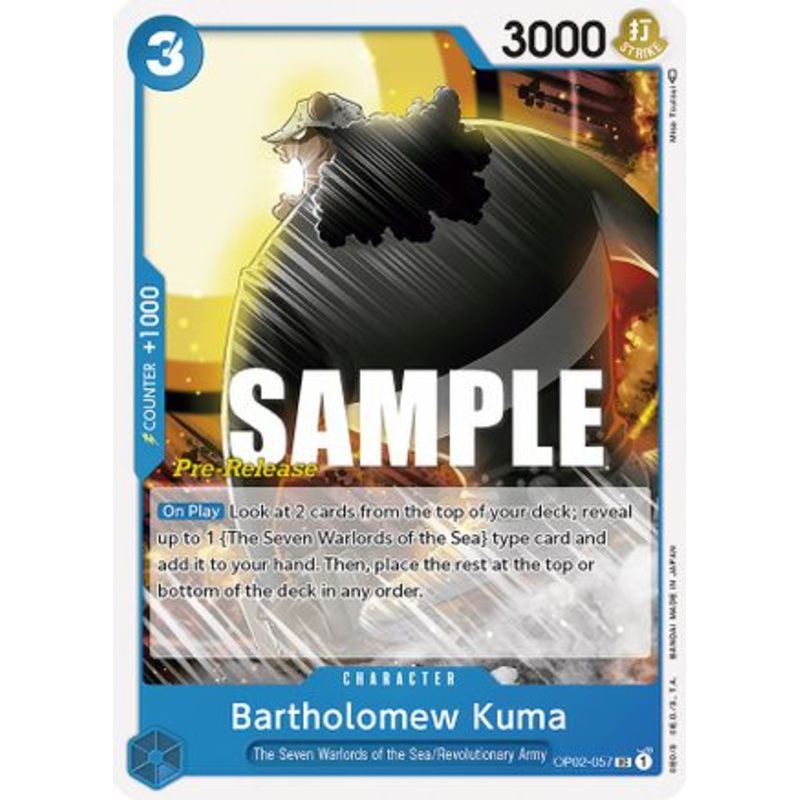 Bartholomew Kuma (OP02-057) Pre-Release Cards