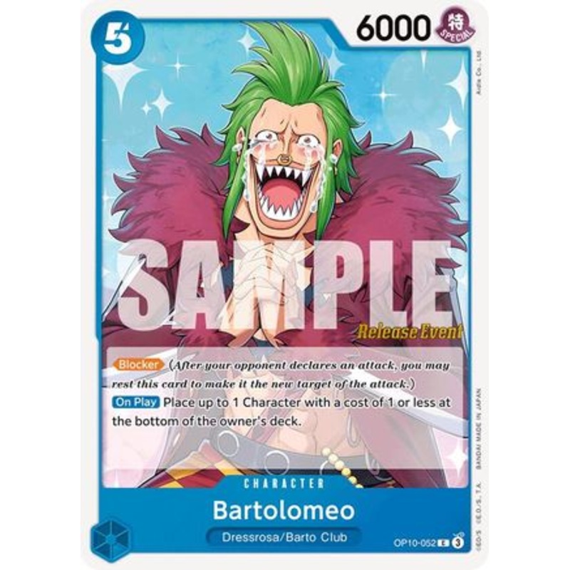 Bartolomeo (OP10-052) Release Event Cards