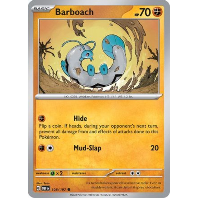 Barboach (108/197) [Scarlet & Violet: Obsidian Flames]
