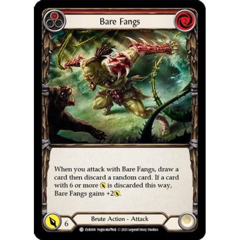 Bare Fangs (Red) (EVR008) 1st Edition Rainbow Foil – Everfest