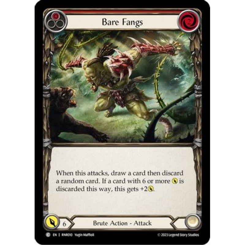 Bare Fangs (Red) (RNR010) – Blitz Deck: Heavy Hitters – Rhinar