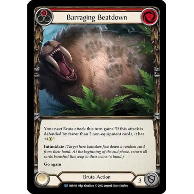 Barraging Beatdown (Red) (1HR016) – Blitz Deck: Historic Pack 1 – Rhinar