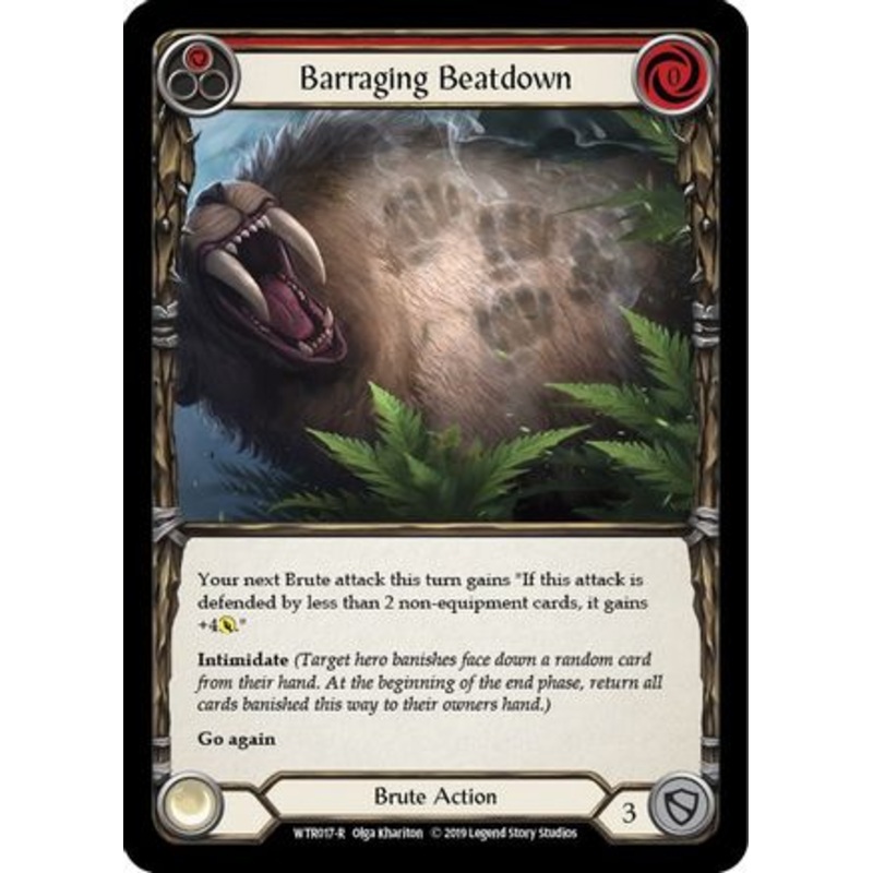 Barraging Beatdown (Red) (WTR017) Unlimited Edition Rainbow Foil – Welcome to Rathe
