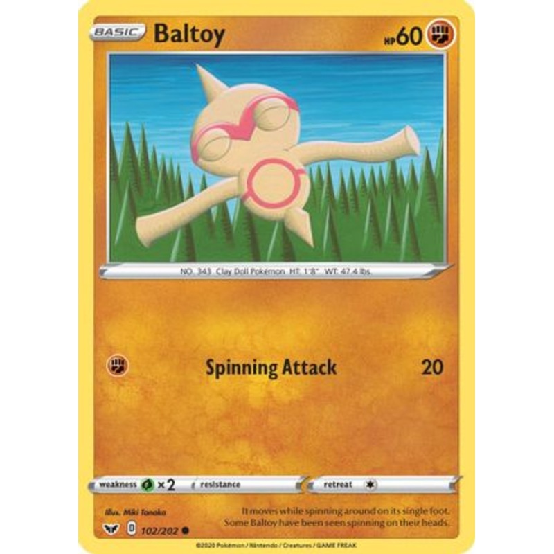 Baltoy (102/202) [Sword & Shield: Base Set] Reverse Holofoil