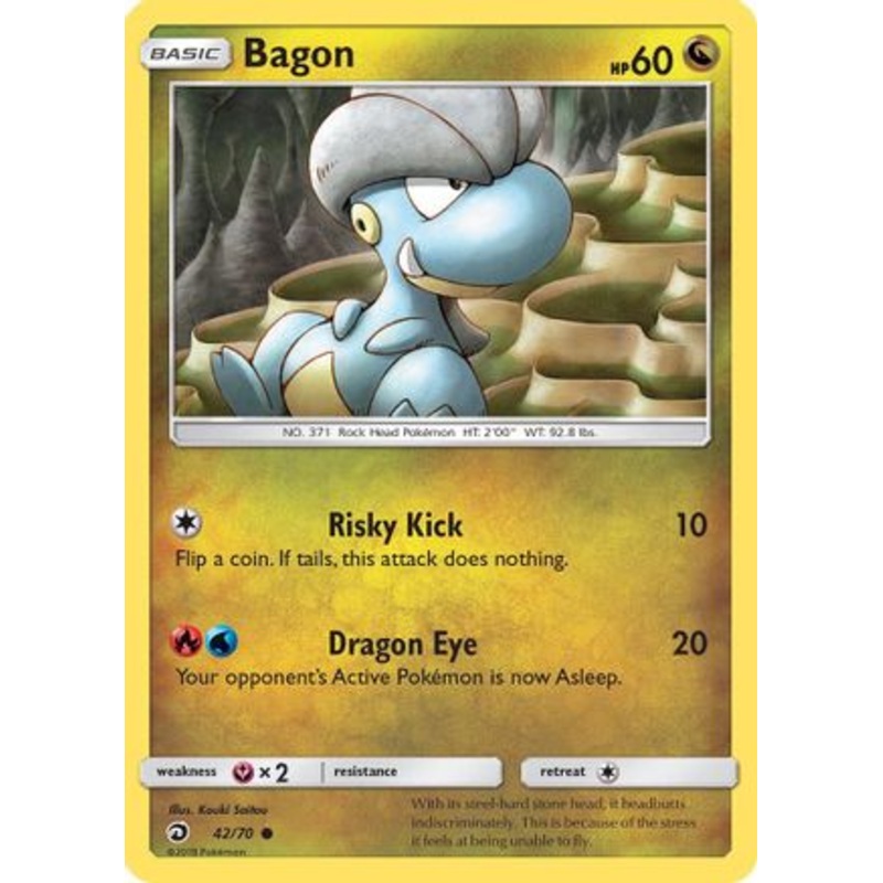 Bagon (42/70) [Sun & Moon: Dragon Majesty] Reverse Holofoil