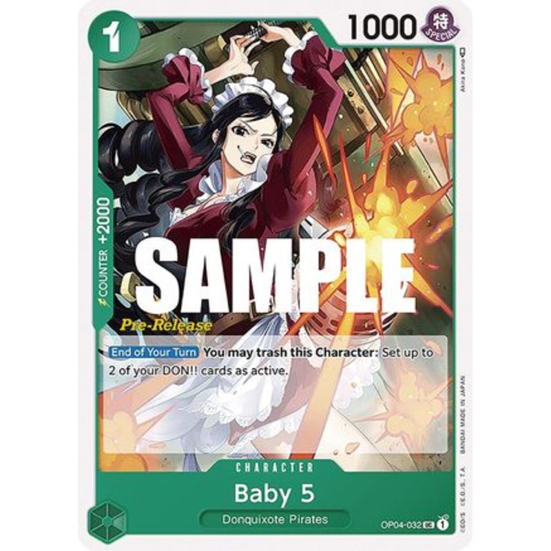 Baby 5 (OP04-032) Pre-Release Cards