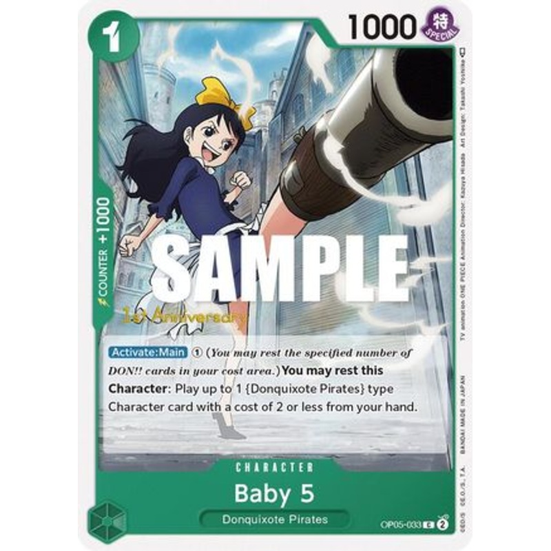 Baby 5 (OP05-033) 1st Anniversary Tournament Cards