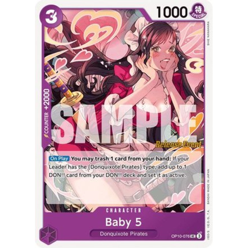 Baby 5 (OP10-076) Release Event Cards
