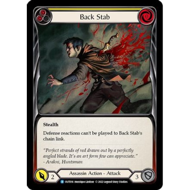Back Stab (Yellow) (OUT016) Rainbow Foil – Outsiders