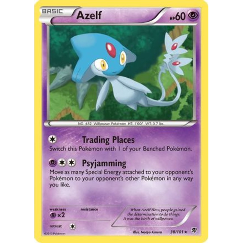 Azelf (38/101) [Black & White: Plasma Blast] Reverse Holofoil